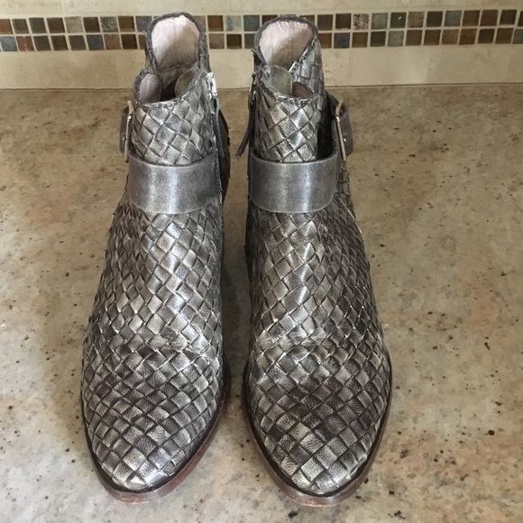 Pons Quintana Leather Woven Buckle Booties - Picture 4 of 14